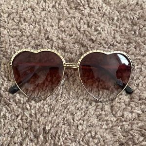 Brown Ombré Heart Sunglasses